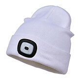 levne Domácí přístroje-čepice unisex s lehkým usb dobíjecí 4 led čepice teplá pletená čepice pro tátu otce muži ženy manžel pletená čepice vánoční dárky