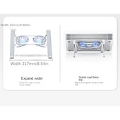 お買い得  パソコンスタンド-折りたたみラップトップラジエーターブラケット高風量折りたたみリフティングタブレット高さブラケットデスクトップコンピュータ冷却ライトブラケット