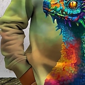 billiga Pojkens 3D-djur-Pojkar 3D Grafisk Djur Dinosaurie Tröja Långärmad 3D-tryck Sommar Höst Mode Streetwear Häftig Barn 3-12 år 4-12 år Utomhus Ledigt Dagligen Normal