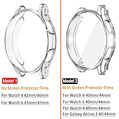 cheap Samsung Watch Bands-Watch Band for Samsung Galaxy Watch 6 5 4 40/44mm Watch 6 Classic 43/47mm Watch 5 Pro 45mm Watch 4 Classic 42/46mm 3 41mm Stainless Steel Replacement  Strap with Case Sport Band Wristband