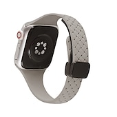 baratos Pulseiras de Apple Watch-Pulseira Esportiva Compatível com Pulseira Apple Watch 38mm 40mm 41mm 42mm 44mm 45mm 49mm Elástico Áspero Fecho Magnético Silicone pulseira de substituição para iwatch Ultra 2 Series 9 8 7 SE 6 5 4 3