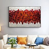 お買い得  抽象画-Mintura 手作り厚い質感の油絵キャンバス壁アート装飾現代抽象画像家の装飾用ロールフレームレス未伸張絵画