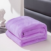 cheap Bed Blankets-Super Soft Coral Fleece Blanket Light Weight Solid Pink Blue Faux Fur Mink Throw Sofa Cover Bedspread Flannel Blankets Fleece Blanket Sherpa Blanket