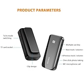 baratos Periféricos para Computador-Colar clipe sem fio bluetooth 5.1 receptor transmissor dois-em-um aux adaptador de áudio do carro mãos-livres t40