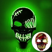 olcso Halloween kellékvilágítás-halloween izzó maszk led világít csontváz kalóz maszk halloween maszk fesztiválra cosplay halloween kellékek karneváli ajándékok