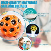 billige Originale leker-3 stk astro hoppeballer, romtema gummi hoppende baller for barn space ball super høy sprett space ball pop sprett ball som brukes av idrettsutøvere som en sports treningsball en flott sanseball
