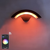 Χαμηλού Κόστους εξωτερικά φώτα τοίχου-led φωτιστικό τοίχου εσωτερικού/εξωτερικού χώρου rgb φωτιστικό τοίχου 3000k εσωτερικό φωτιστικό τοίχου tuya app alexa control αδιάβροχο ip65 φωτιστικό τοίχου εξωτερικού χώρου 85-265v