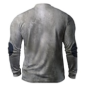 お買い得  信仰Tシャツ-男性用 グラフィック 信仰 グラフィックTシャツ 長袖 Tシャツ シャツ ファッション デザイナー カジュアル アウトドア バケーション デイリーウェア ブラウン アーミーグリーン ダークブルー 春 &amp; 秋 衣類 S M L XL 2XL 3XL