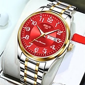 ieftine Ceasuri Quartz-Ceasuri de lux pentru bărbați cu lumină impermeabile din oțel inoxidabil ceas cu cuarț dată calendar ceas de afaceri Relogio Masculino