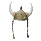 preiswerte Zubehör und mehr-Retro Vintage Mittelalterlich Hut Rüstung Gehörnter Helm Wikinger Unisex Vikinger Halloween Karneval Maskerade Leistung Party LARP Kinder Erwachsene Hut Ganzjahres