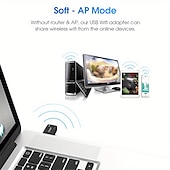 Недорогие Периферийные устройства для компьютера-edup USB Wi-Fi адаптер переменного тока двухдиапазонный беспроводной 1300 Мбит/с сетевая карта USB LAN 802.11ac мини-портативный адаптер Wi-Fi для ПК ноутбукподходит для Windows XP/Vista/7/8/10 есть