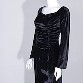 abordables Déguisements pour femmes-Rétro Vintage Punk &amp; Gothique Steampunk Robe Robes de sirène Grande taille Normal Sorcière Morticia Addams Déguisement Femmes Fille Fantaisie Nuit de Walpurgis Halloween Carnaval Mascarade Fête