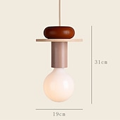 economico Luci Isola cucina-lampada a sospensione a led lampada a sospensione in legno semplice caffetteria ristorante bar lampada a sospensione plafoniera in metallo per camera da letto camera per bambini 110-240v