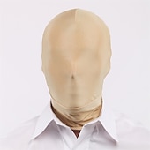 economico oggetti di scena per cabine fotografiche-Maschera a pieno facciale da 2 pezzi bw maschera di seconda pellecappuccio in spandex di Halloween per tessuto unisex