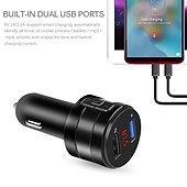 cheap Bluetooth Car Kit/Hands-free-Wireless Bluetooth 5.0 Car FM Transmitter MP3 Music Player AUX Radio Adapter Dual USB Charger Handsfree Car Kits