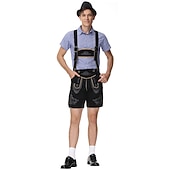  Μπύρα Oktoberfest Lederhosen Πουκάμισο βαυάρος βαυάρος Γερμανικά Λιβάδια Ανδρικά Πανί παραδοσιακού στυλ Μπλούζα Κοντά Παντελονάκια