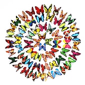 cheap Party Favor-200 Pcs 6cm Simulation Butterfly Scene Layout Props Butterfly Accessories Wall Stickers Home Decoration Crafts for Christmas Gifts