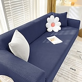 baratos Cobertura de Sofa-capa de almofada de assento de sofá elástico bordô sofá poltrona sofá sofá sofá assento cinza liso sólido macio durável lavável