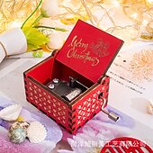 preiswerte Event &amp; Party Supplies-entzückende, antik geschnitzte, handgekurbelte Spieluhr aus Holz – perfektes Weihnachtsgeschenk für Kinder, Mama, Papa, Freunde und mehr!