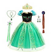 ieftine Costume pentru fete-Frozen DinBasme Prințesă Anna Rochie de fete cu flori Costum de petrecere tematică Rochii din tul Cosplay Film Cosplay for Fete Pentru copii Carnaval Mascaradă Nuntă Invitat la nunta