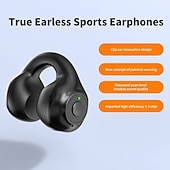 preiswerte Sport-Kopfhörer-1 Stück schmerzlos tragende Ohrclip-Einzelohr-Kopfhörer, kabellose Bluetooth 5.3-Ohrhörer mit Mikrofon