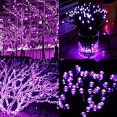 economico Halloween all&#039;Aperto-stringa di luce viola di halloween 8 funzioni per interni ed esterni stringa di luce decorativa di halloween spina di sicurezza a bassa tensione 10 metri 100 luci 20 metri 200 luci 30 metri 300 luci