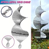 economico Decorazione terrazza-girandole per giardino in metallo girandola da giardino decorazione per cortile esterno decorazione da appendere, decorazione del patio del giardino, invia amici e parenti per commemorare i campanelli eolici, regali commemorativi