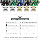 economico Orologi al quarzo-OLEVS Orologi Al Quarzo da Uomo Top Brand Lusso Business Impermeabile Luminosa Grande Cassa Orologi da Polso Sportivi in Acciaio Inossidabile