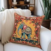 billige boho stil-4.0 stk Polyester Putecover, Trykt mønster Enkel Fritid Kvadrat Tradisjonell Klassisk