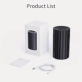billiga luftfuktare-1 st flame air diffusor luftfuktare 100ml bärbar och ljudlös aromdiffusor för kontor eller yoga eterisk oljediffusor med automatiskt avstängningsskydd utan vatten varmt ljus/sju-färgsljusomkopplare
