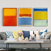 economico Quadri astratti-1 pezzo segni rothko tela arte della parete dipinta a mano opera d&#039;arte pittura immagine per ufficio camera da letto casa decorazione moderna tela arrotolata (senza cornice)