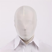 economico oggetti di scena per cabine fotografiche-Maschera a pieno facciale da 2 pezzi bw maschera di seconda pellecappuccio in spandex di Halloween per tessuto unisex
