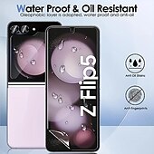 זול מגיני מסך ל-Samsung-סט 1 מגן מסך מגן מסך אחורי עבור סמסונג גלקסי Z Flip 5 זכוכית מחוסמת TPU הידרוג&#039;ל TPU קשיחות 9H אנטי בועות נוגד טביעות אצבעות (HD) ניגודיות גבוהה אולטרה דק