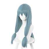 cheap Anime Wigs-Anime Blue Halloween Cosplay Party Wigs