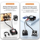 cheap Bluetooth Gadgets-Bluetooth Receiver Transmitter LED BT 5.0 Stereo AUX 3.5mm Jack RCA Handsfree Call TF U-Disk TV Car Kit Wireless Audio Adapter
