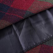 olcso Szoknyák-Női Szoknya A-vonalú Hinta Kockás szoknya Elegáns Divat Maxi Magas derék Szoknyák Kockás Zseb Nyomtatott Vakáció Utca Rubin Kék Zöld Khakizöld Tél Poliészter