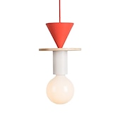 economico Luci Isola cucina-lampada a sospensione a led lampada a sospensione in legno semplice caffetteria ristorante bar lampada a sospensione plafoniera in metallo per camera da letto camera per bambini 110-240v