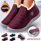 baratos Ténis de mulher-Botas de inverno impermeáveis para homens e mulheres - calçados quentes com forro de pele para atividades ao ar livre