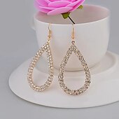 cheap Earrings-Women&#039;s Drop Earrings Fine Jewelry Classic Precious Stylish Simple Earrings Jewelry Silver / Gold For Wedding Party 1 Pair