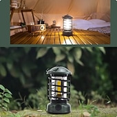 tanie Światła kempingowe-frogued lampa kempingowa przenośna lampa retro przełącznik obrotowy światła USB ładowanie namiot kempingowy lampa podróżna vintage oświetlenie zewnętrzne