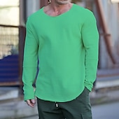 男性用 スウェットシャツ アプリコット ブラック ホワイト ブルー グリーン クルーネック 平織り スポーツ 日常 祝日 ポリエステル ストリートファッション ベーシック カジュアル 春 & 秋 衣類 パーカー トレーナー 長袖 お買い得  ベーシックスウェットシャツ-男性用 スウェットシャツ アプリコット ブラック ホワイト ブルー グリーン クルーネック 平織り スポーツ 日常 祝日 ポリエステル ストリートファッション ベーシック カジュアル 春 & 秋 衣類 パーカー トレーナー 長袖