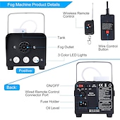 cheap Projector Lamp&amp;Laser Projector-Fog Machine 500W Smoke Machine with LED Lights &amp; Wireless Remote Control for Halloween Parties Decoration Holiday Events