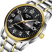 ieftine Ceasuri Quartz-Ceasuri de lux pentru bărbați cu lumină impermeabile din oțel inoxidabil ceas cu cuarț dată calendar ceas de afaceri Relogio Masculino