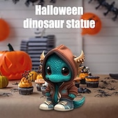 olcso Szoborok-menő sárkány figurák halloween dinoszaurusz szobor kerti sárkány szobor gyantából állatfigura dekoráció kültéri használatra kerti dekor díszek
