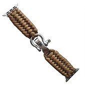 baratos Pulseiras de Apple Watch-1 pacote Corda trançada artesanal Compatível com Pulseira Apple Watch 38mm 40mm 41mm 42mm 44mm 45mm 49mm Entrançado Elástico Ajustável Tecido pulseira de substituição para iwatch Ultra 2 Series 9 8 7