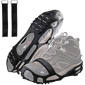 abordables Fournitures pour la maison-Couvre-chaussures antidérapants pour crampons à 24 dents - parfaits pour la traction hivernale et la randonnée sur neige en plein air