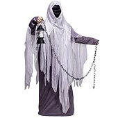 levne Pánské kostýmy-Duch Cosplay kostým Přehoz Dospělé Pánské Dámské Unisex Horor Cosplay kostým Strašidelný kostým Párty předvečer Všech svatých Plesová maškaráda Plesová maškaráda Mardi Gras Jednoduchý karnevalov