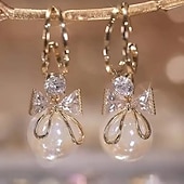abordables Boucles d&#039;oreilles-Femme Perle Boucle d&#039;Oreille Pendantes Bijoux Fins Classique Précieux mode simple Des boucles d&#039;oreilles Bijoux Dorée Pour Mariage Soirée 1 paire