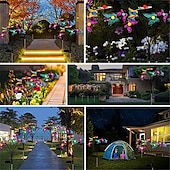 cheap Landscape Lights-Solar Garden Lights Butterfly Garden Decor Landscape Solar Butterflies Swaying Lights Dance in Wind Stakes Yard Patio Lawn