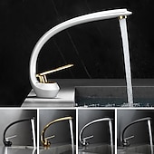 お買い得  クラシカル-バスルームのシンクの蛇口 - クラシック 電気メッキ / 塗装仕上げ センターセット シングルハンドルつの穴Bath Taps